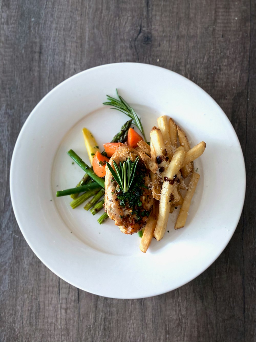 cooked food on white ceramic plate