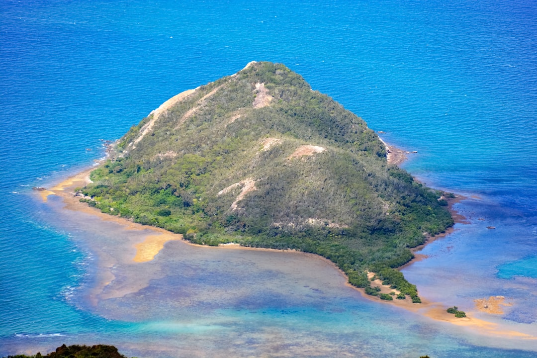 green and brown island on blue sea during daytime