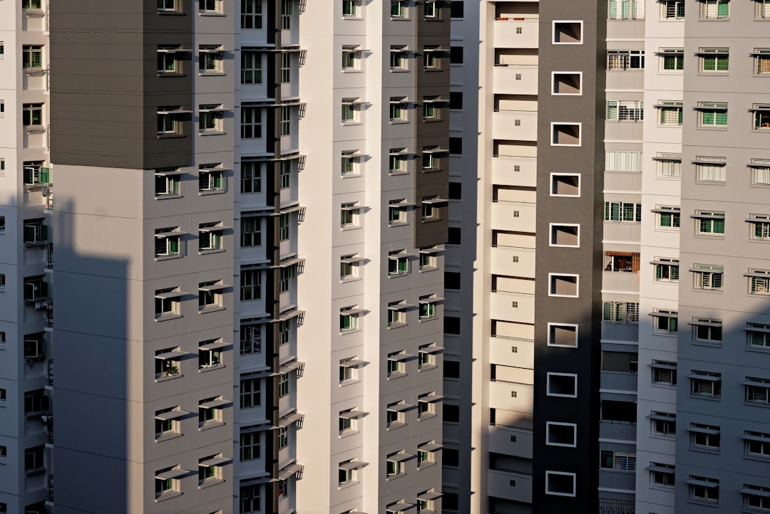 white and black concrete building, HDB in singapore