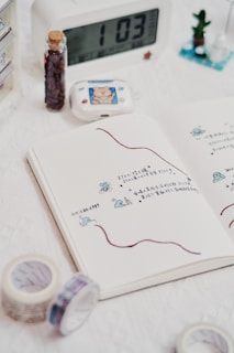 white book page on white table