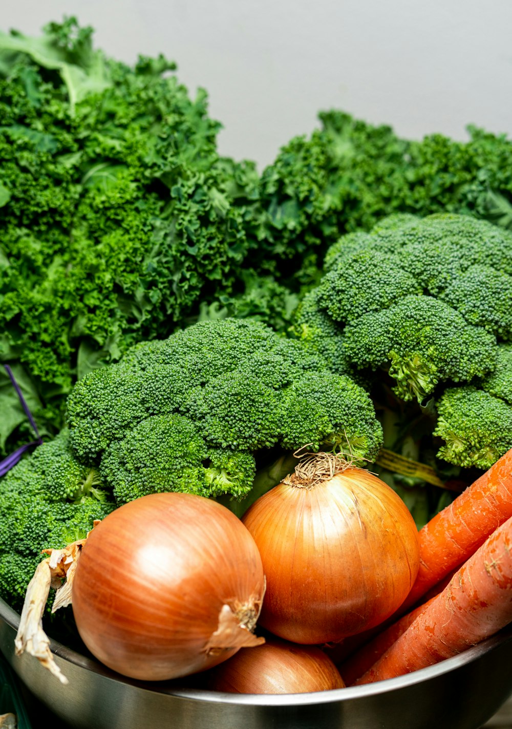 orange pumpkins and green vegetable