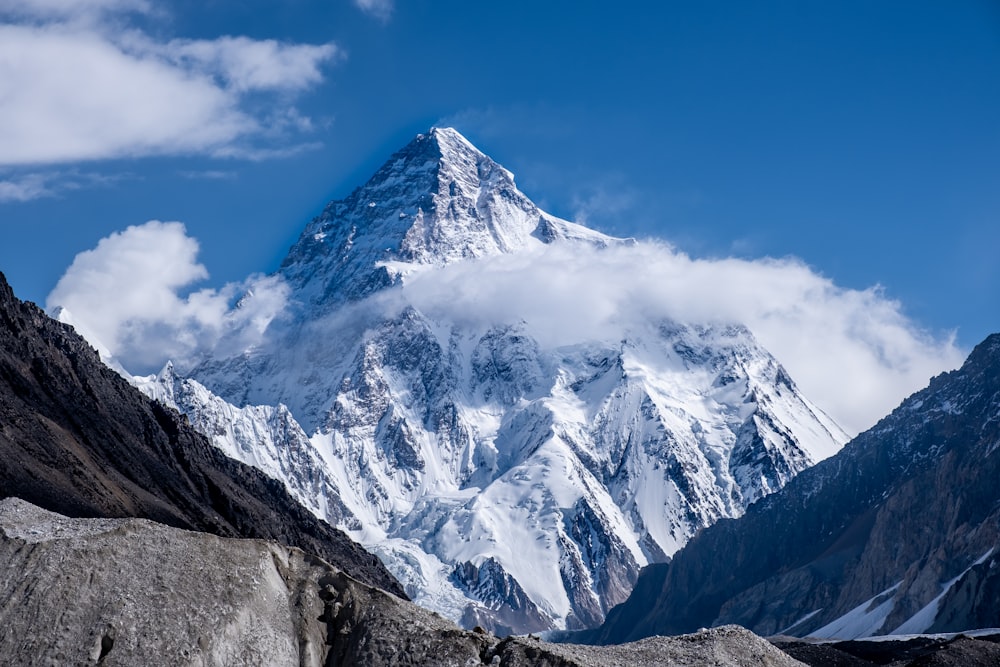 snow covered mountain under blue sky during daytime