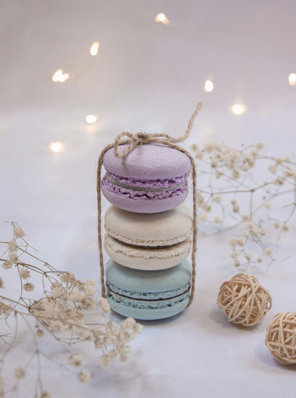 white and blue candles on white snow