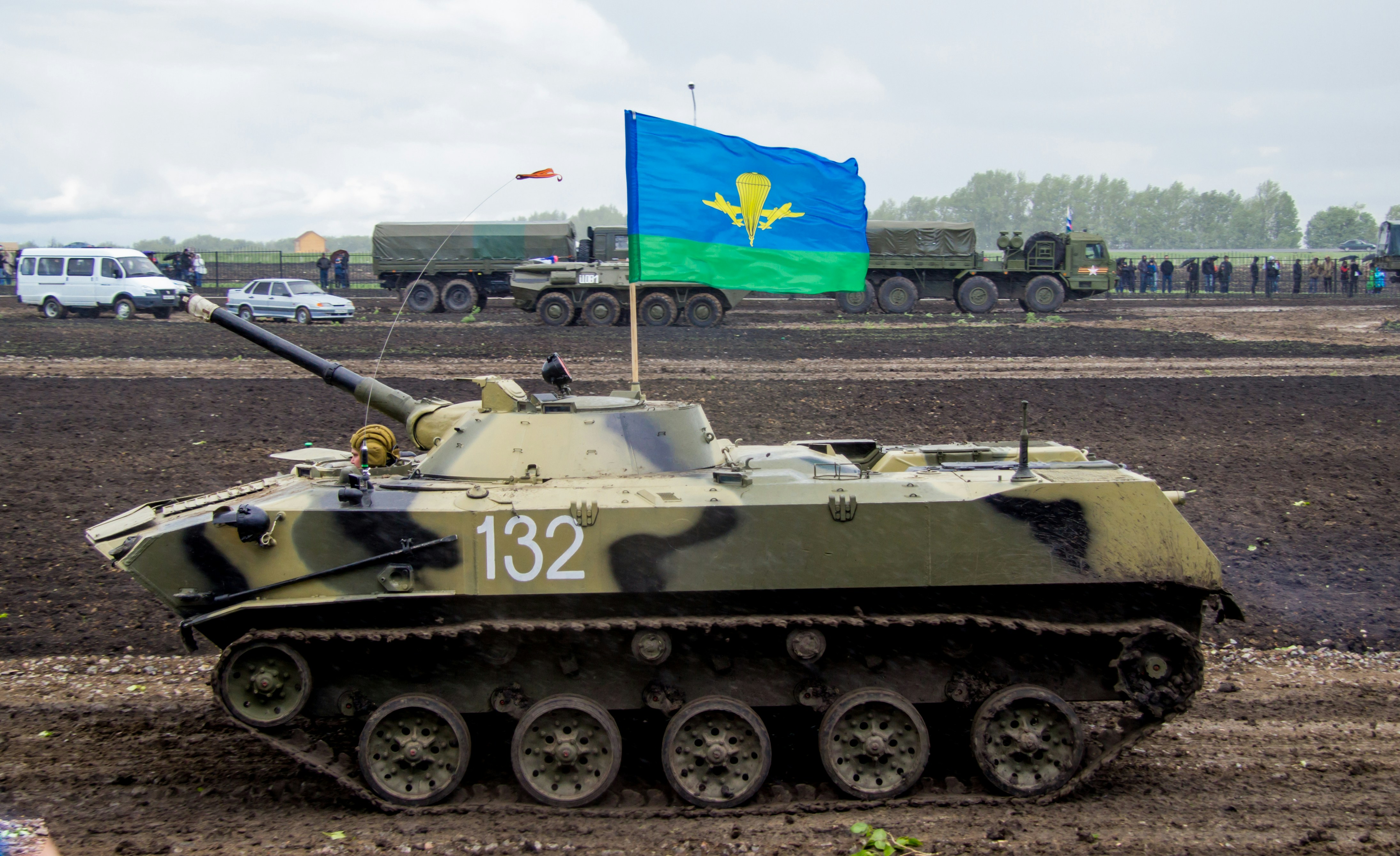 green and black battle tank