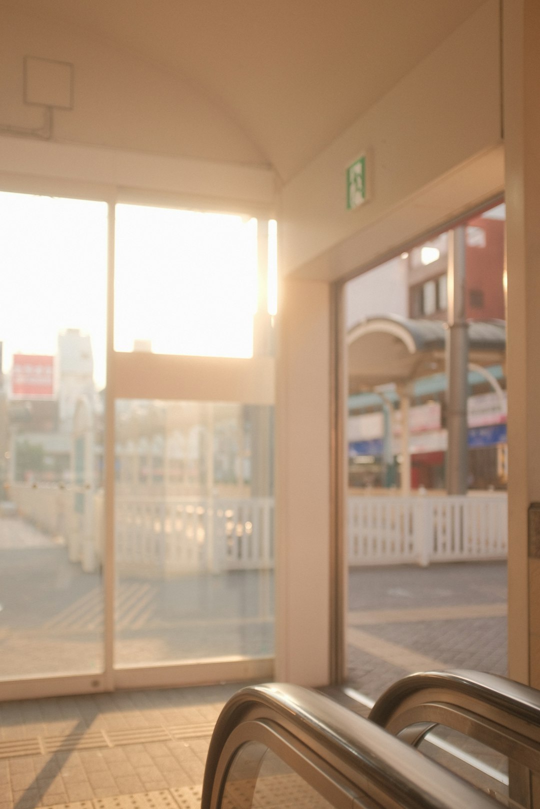 white framed glass door during daytime