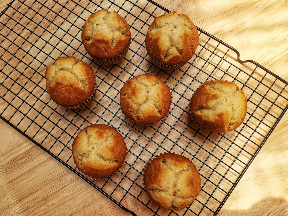 brown cookies on brown and white checkered textile