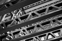 grayscale photo of a building