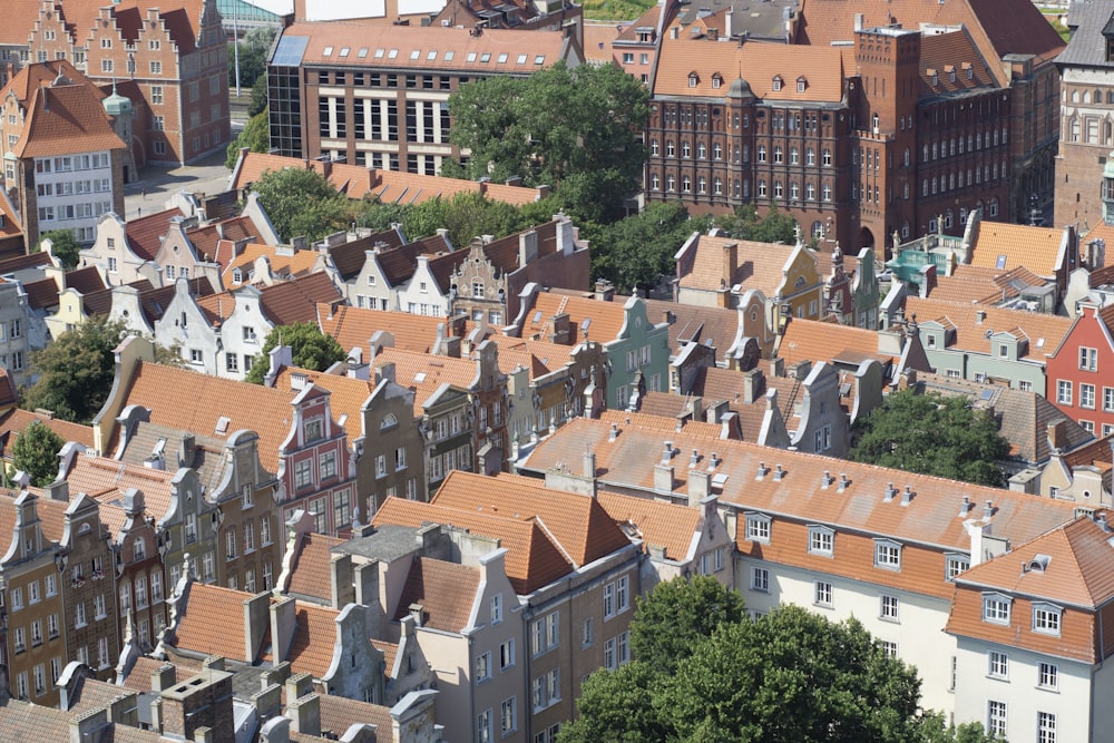 Vue aérienne des bâtiments de la ville pendant la journée