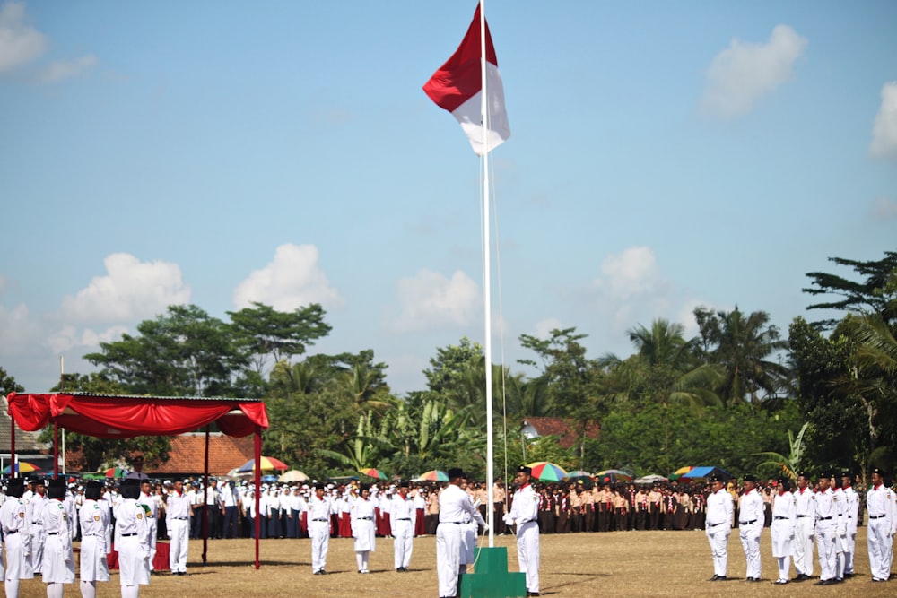 people gathering on green grass field during daytime