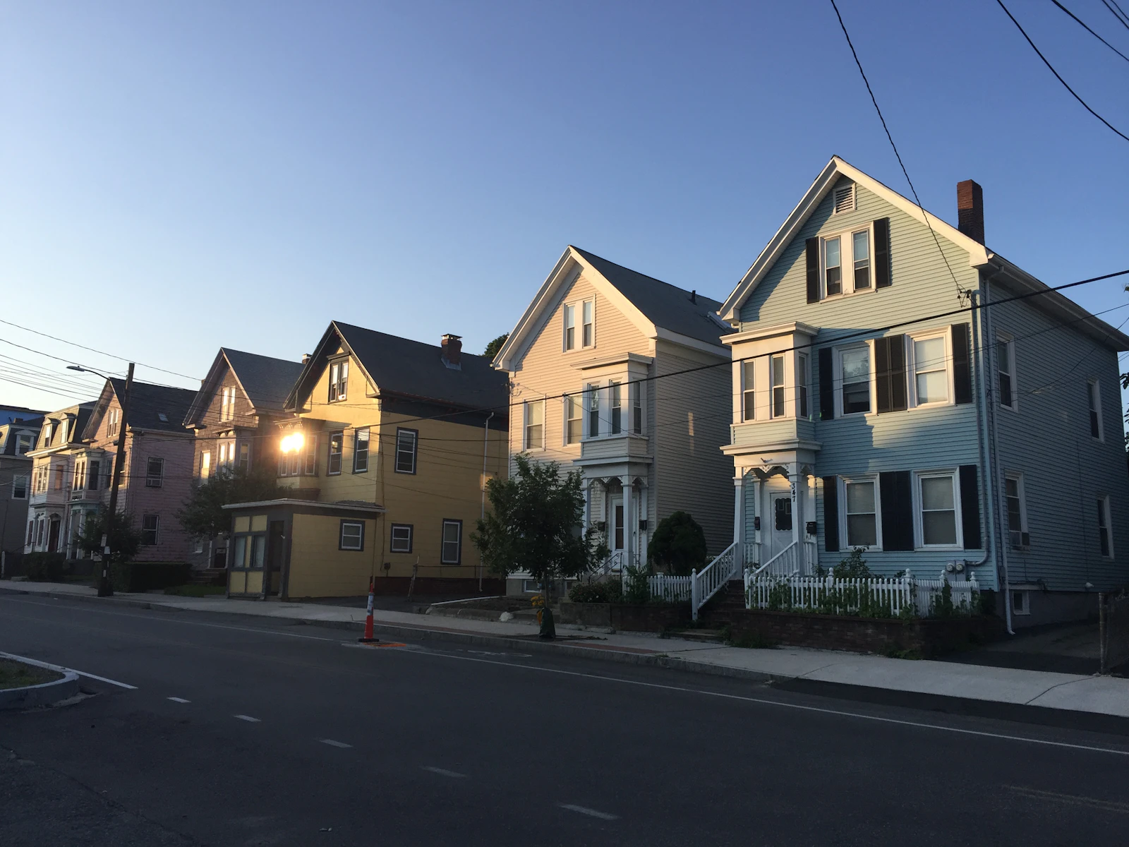 Homes along a residential street