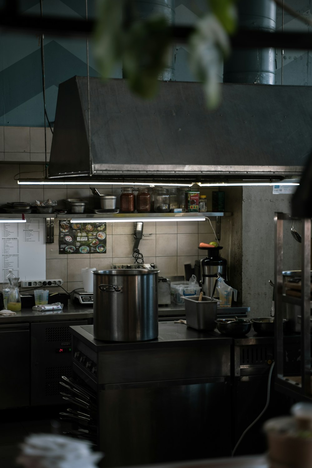 stainless steel cooking pot on stove