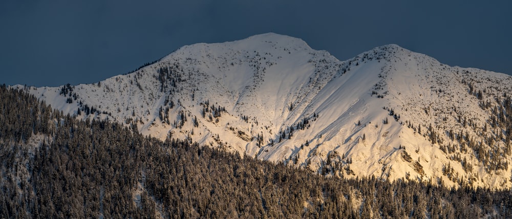 snow covered mountain during daytime