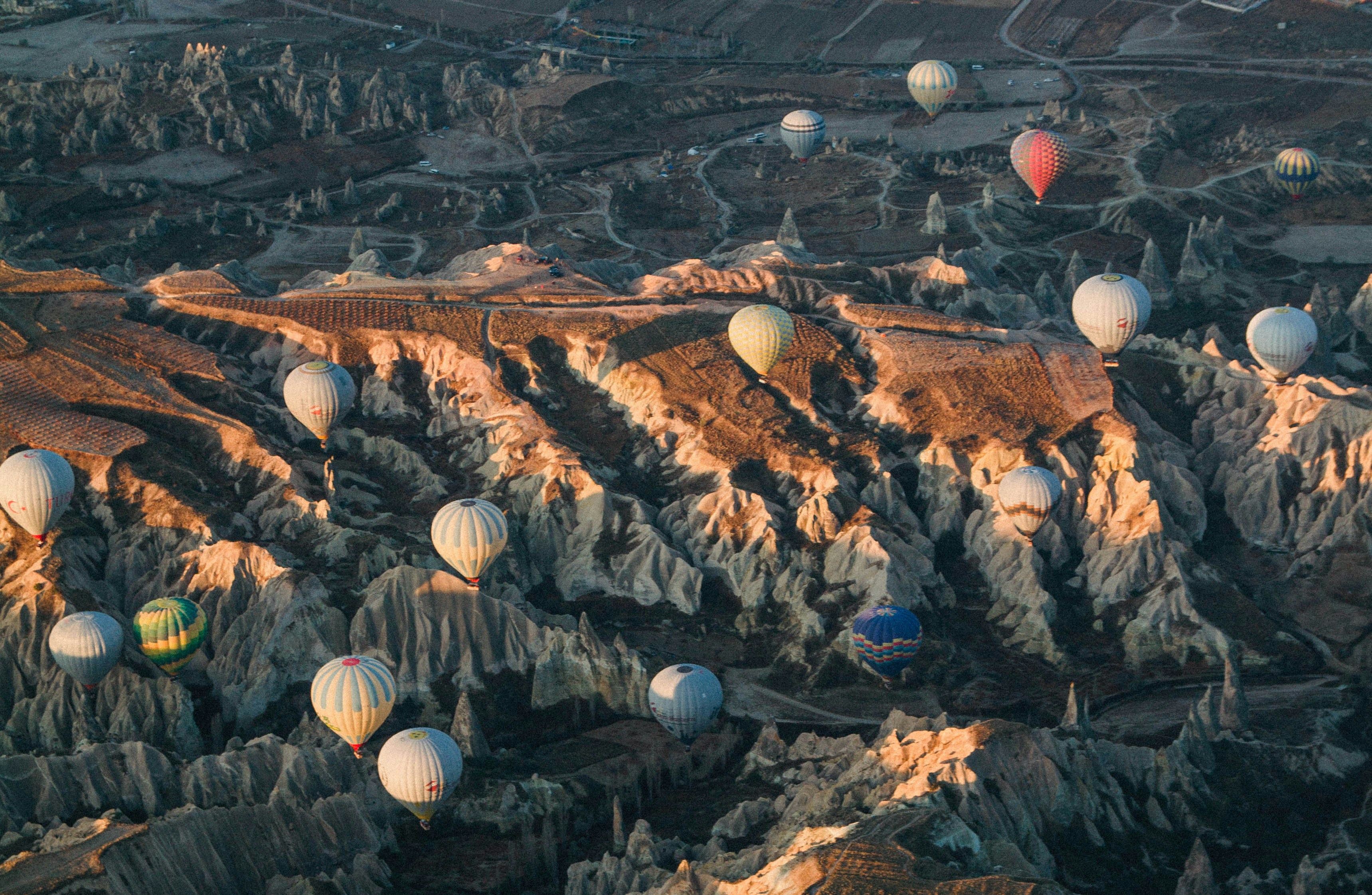 aerial view of brown and gray mountains during daytime