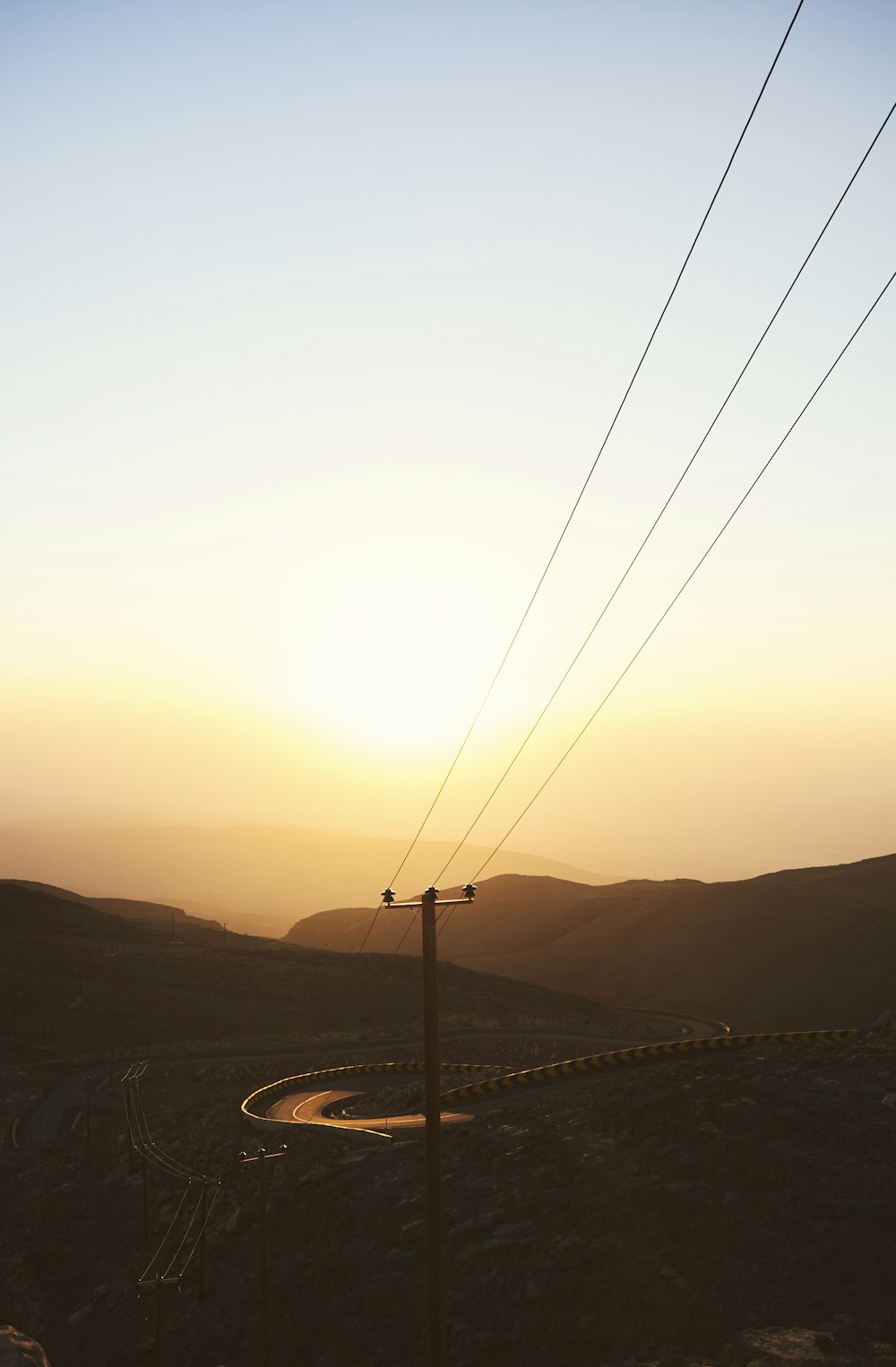 silhouette of mountain during sunset