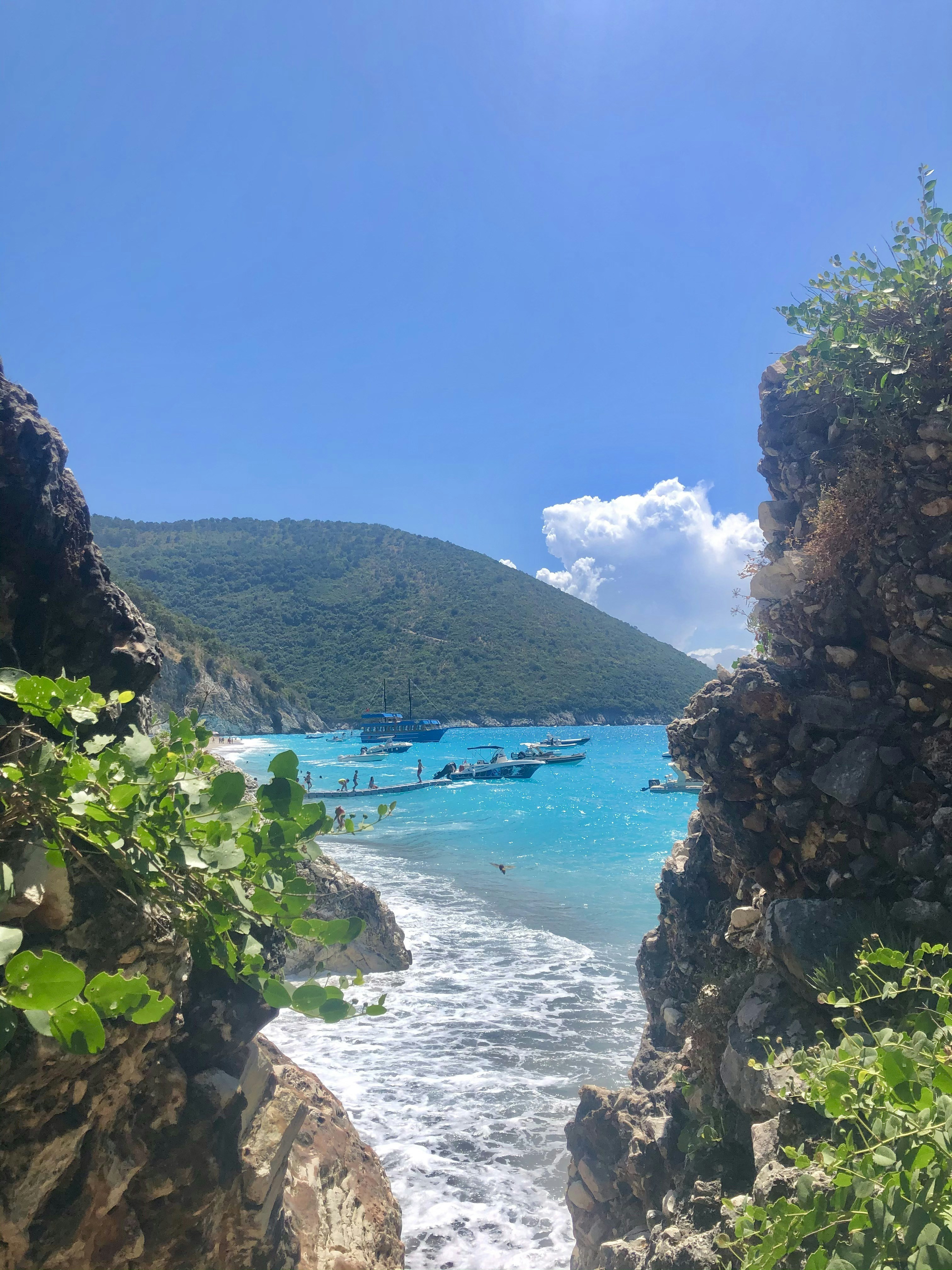 Vista del mar e islas