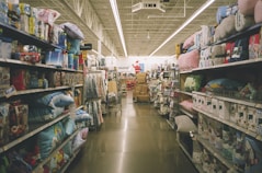 assorted items on white wooden shelf