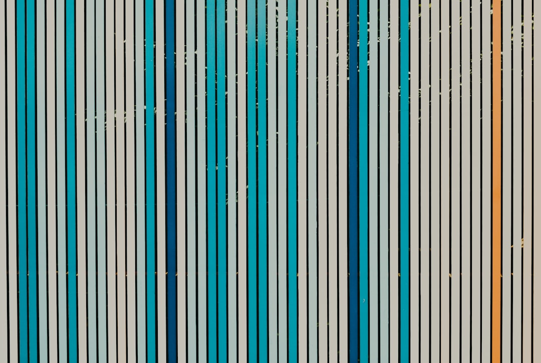 blue and white striped textile