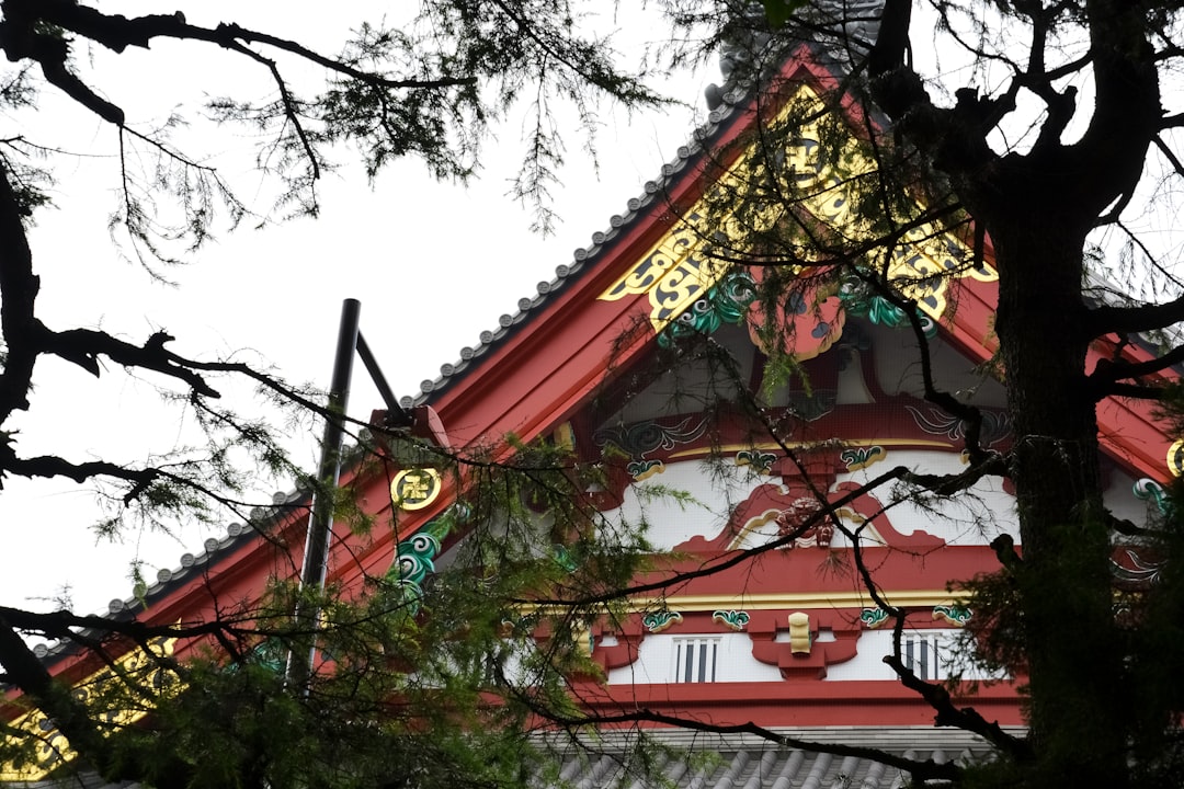 red and brown chinese temple