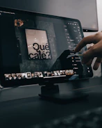 black flat screen computer monitor
