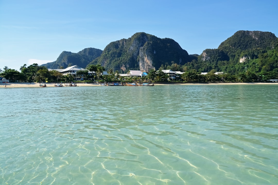 green and brown mountain beside body of water during daytime