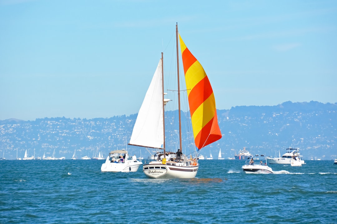 white and red sail boat on sea during daytime