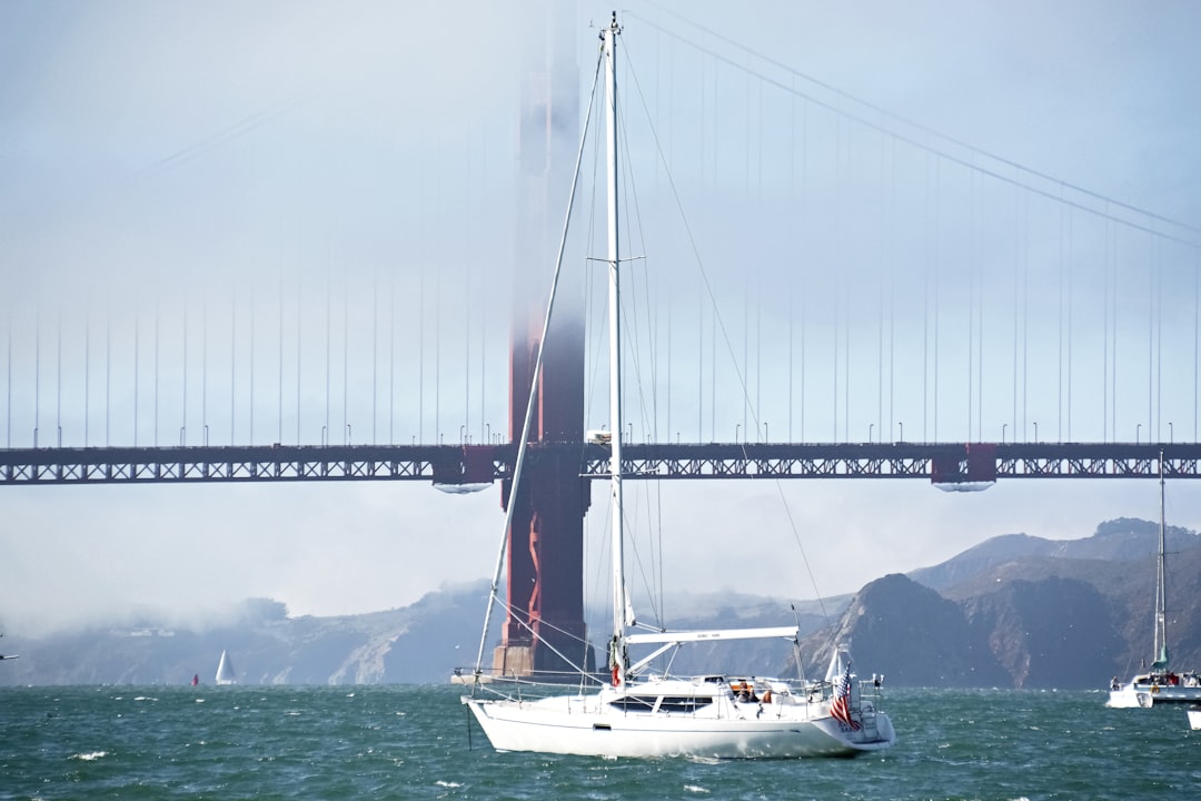 white sailboat on sea near bridge during daytime