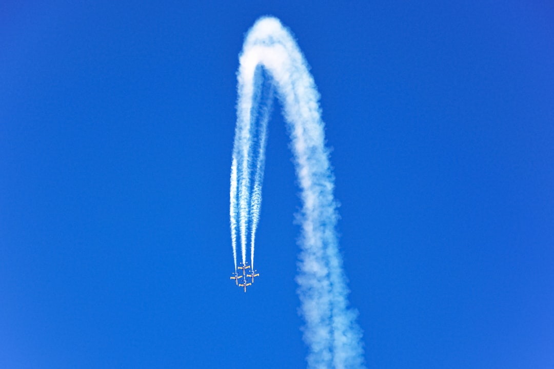 white smoke in the sky