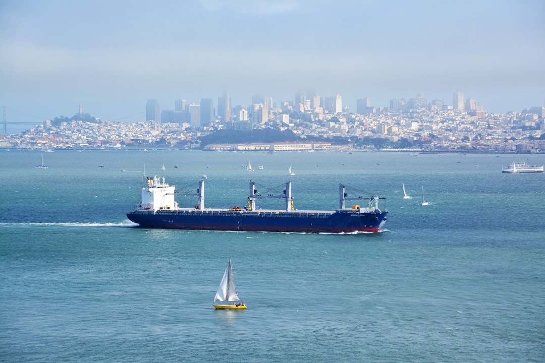 black and white ship on sea during daytime