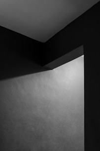 Artistic shot of a minimalist interior corner showcasing refined trim and wall finishes.