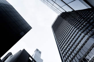 low angle photography of high rise buildings