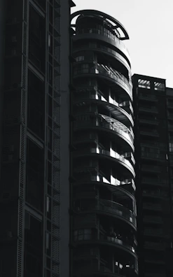 High-resolution image of a sleek, modern residential building exterior