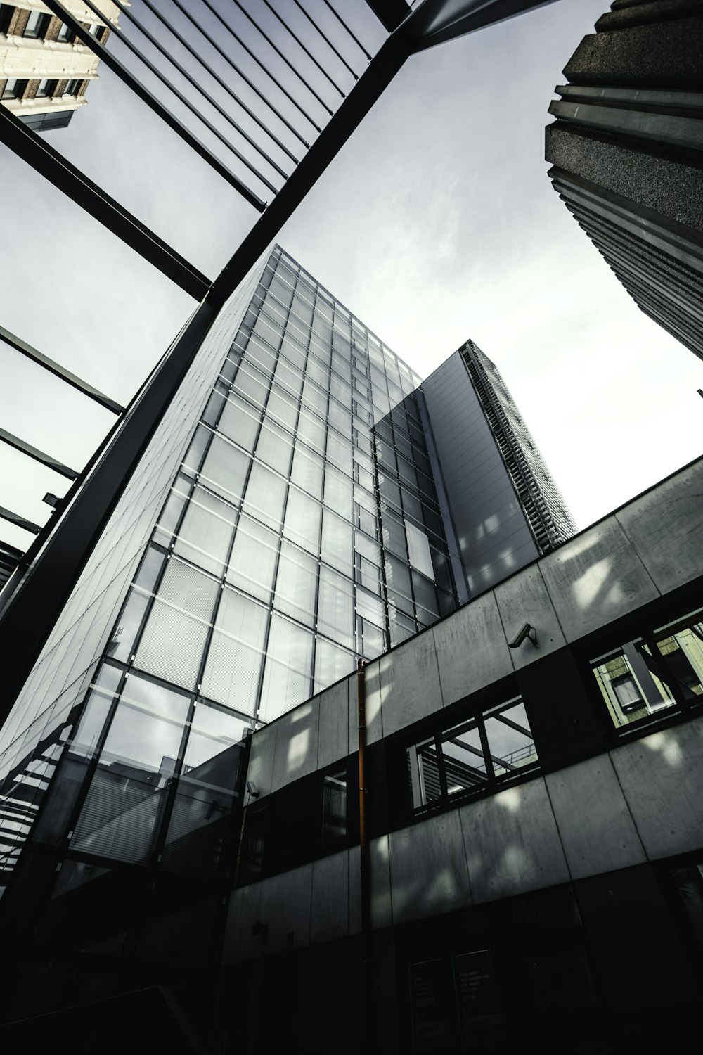 low angle photography of high rise building