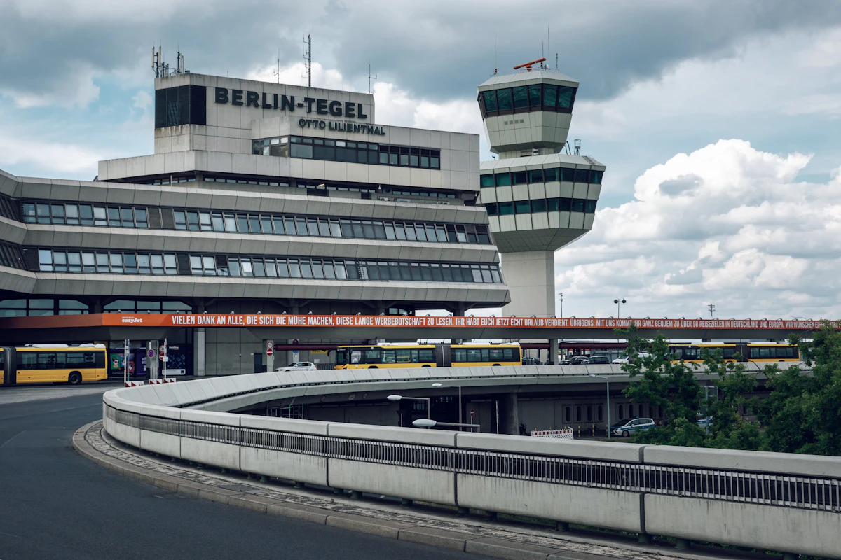 Airport terminal and aircraft