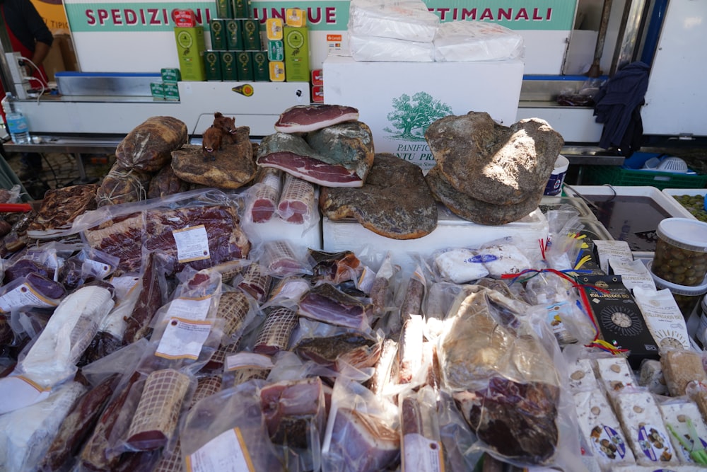 brown and gray fish on white plastic bags