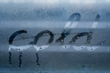 water droplets on glass panel