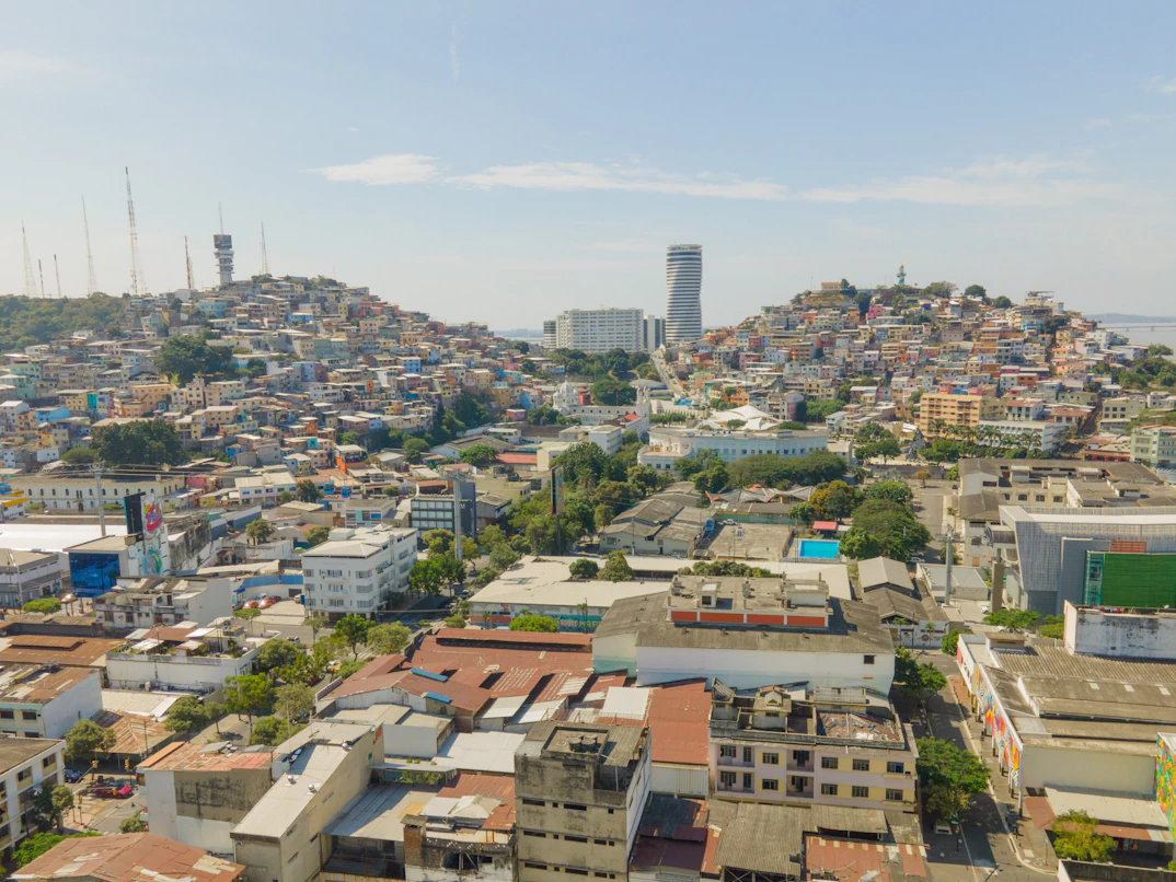 The iconic colorful houses of Las Peñas in Guayaquil