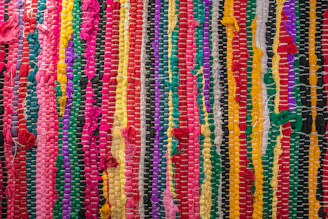 red yellow and green abstract painting