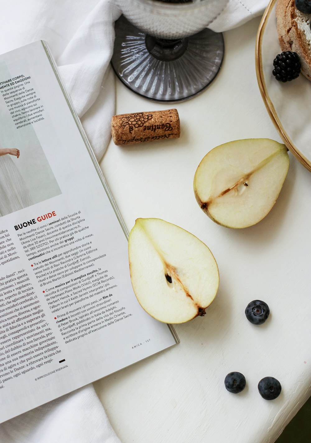 sliced apple fruit on white printer paper