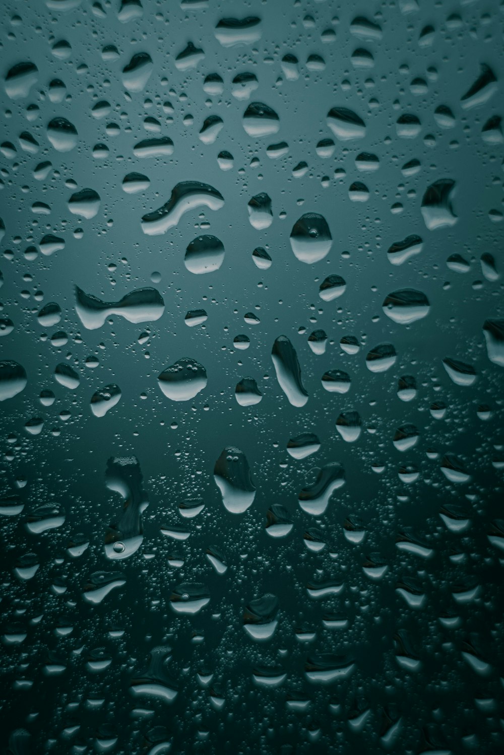 water droplets on glass panel