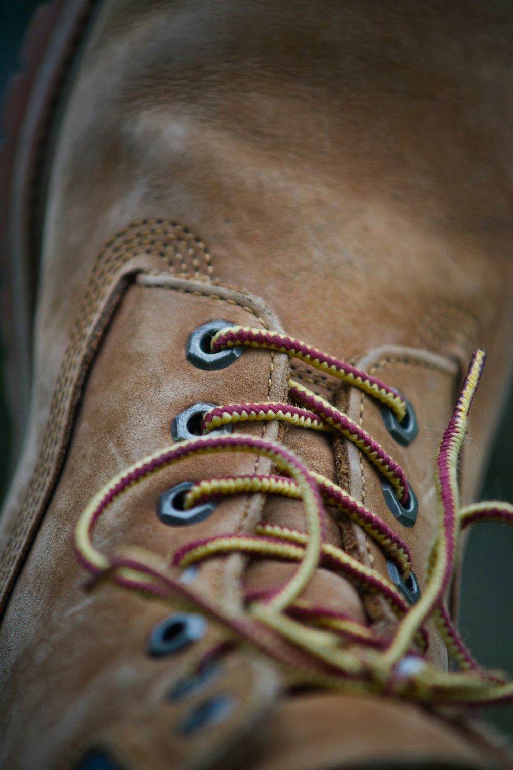 brown leather lace up shoe