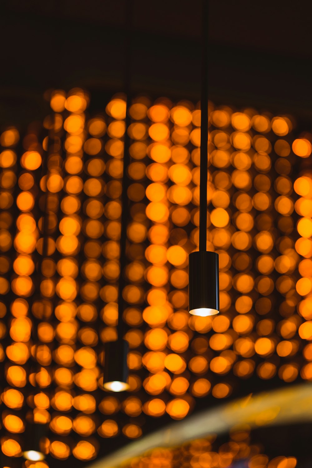 black and yellow pendant lamp