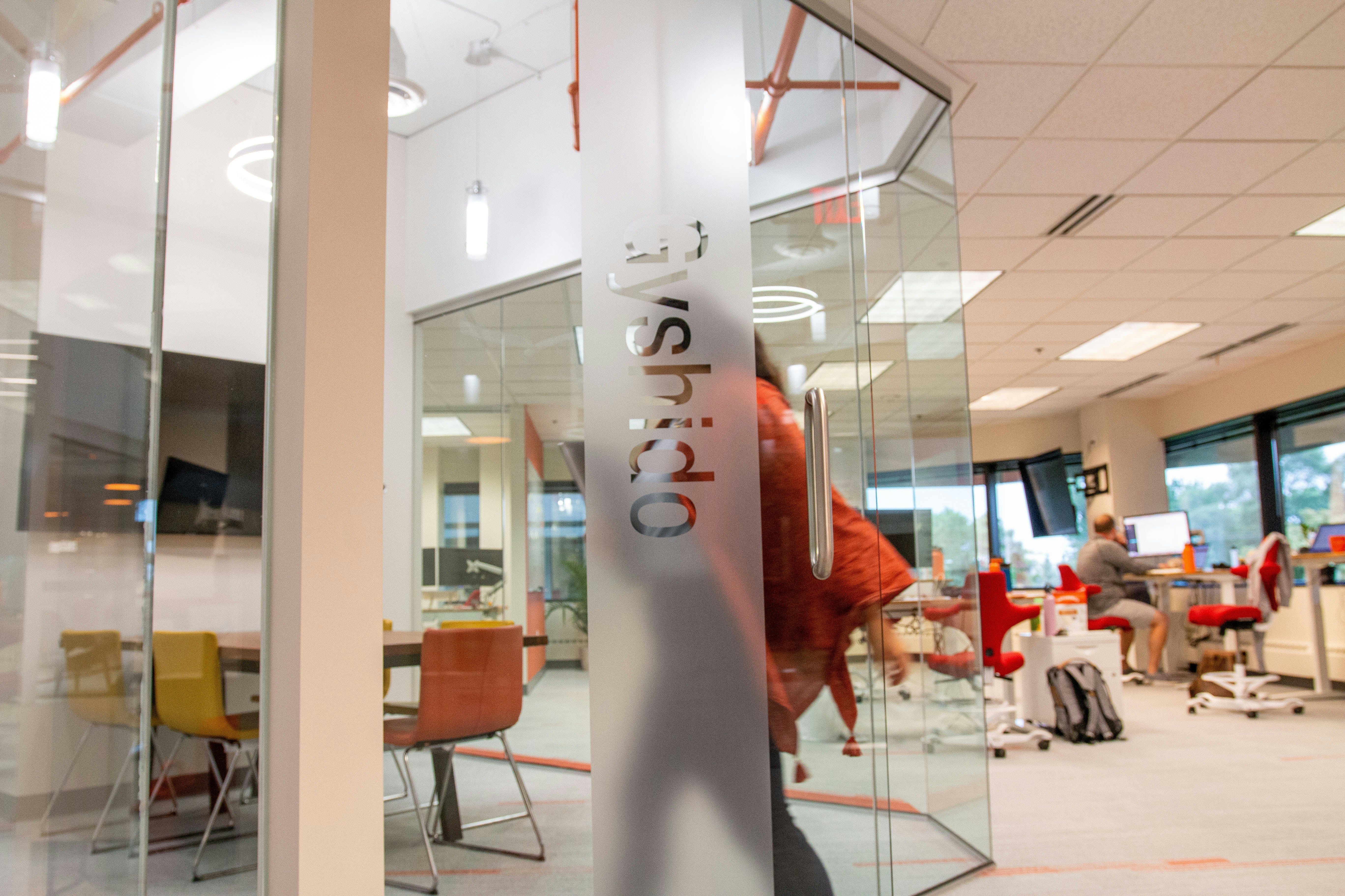 Modern tech startup office building