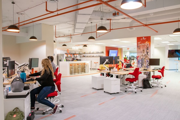startup company office with founders sitting
