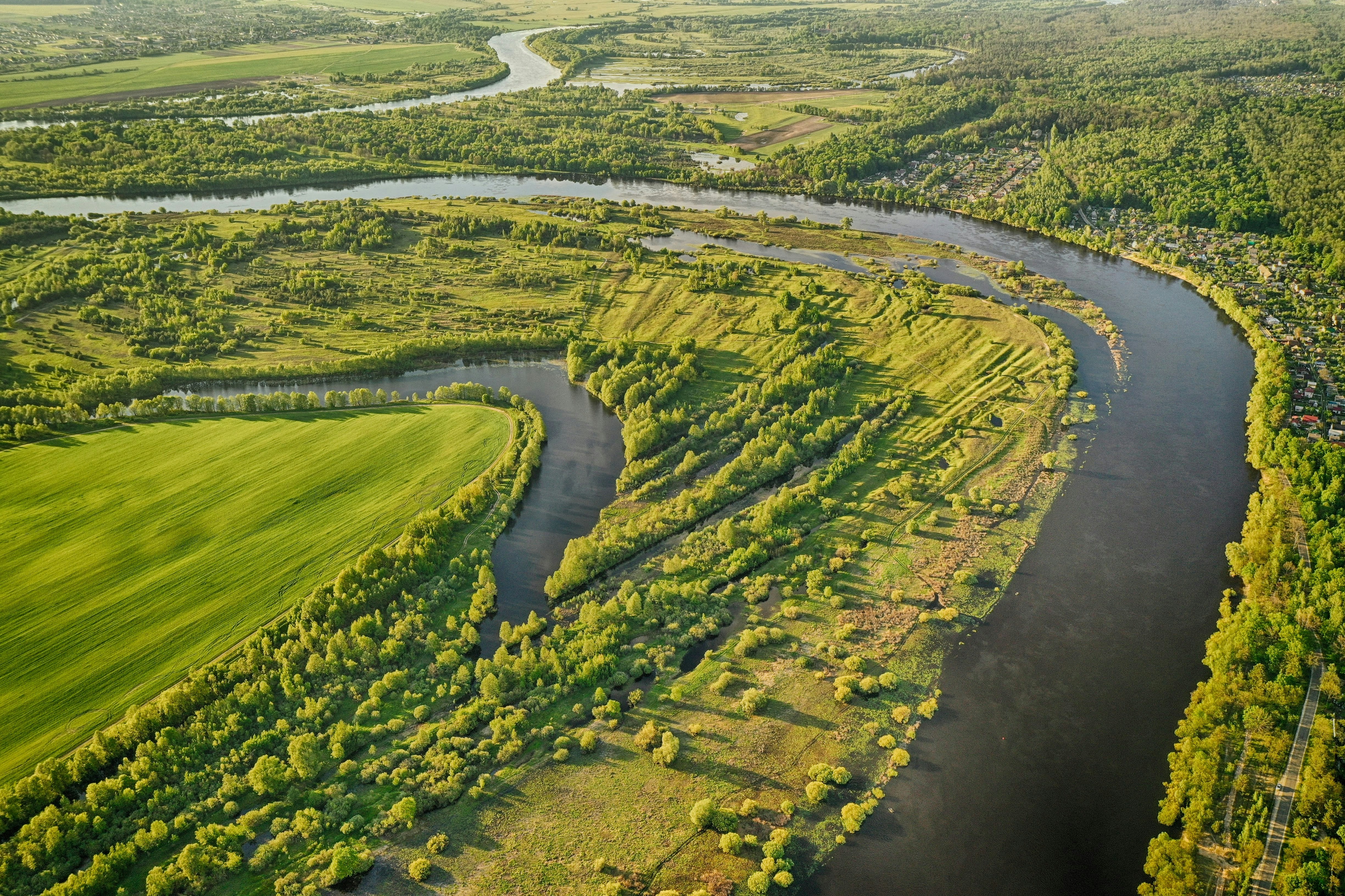 aerial view of green grass field during daytime