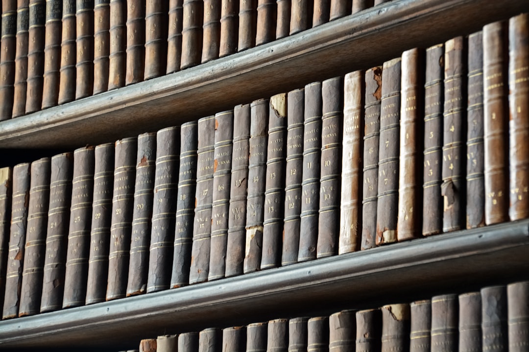 brown wooden book shelf with books