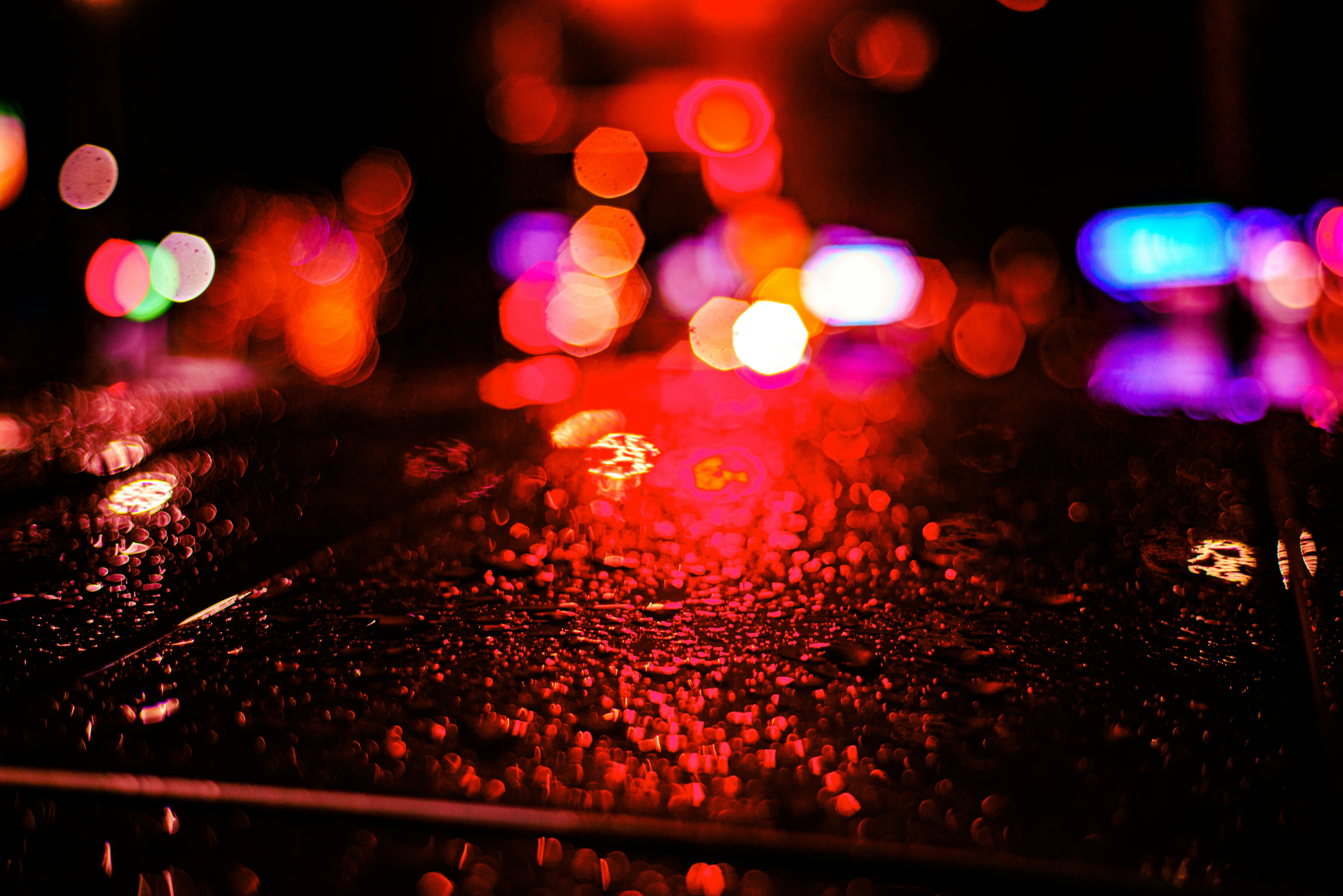 bokeh photography of city lights during night time