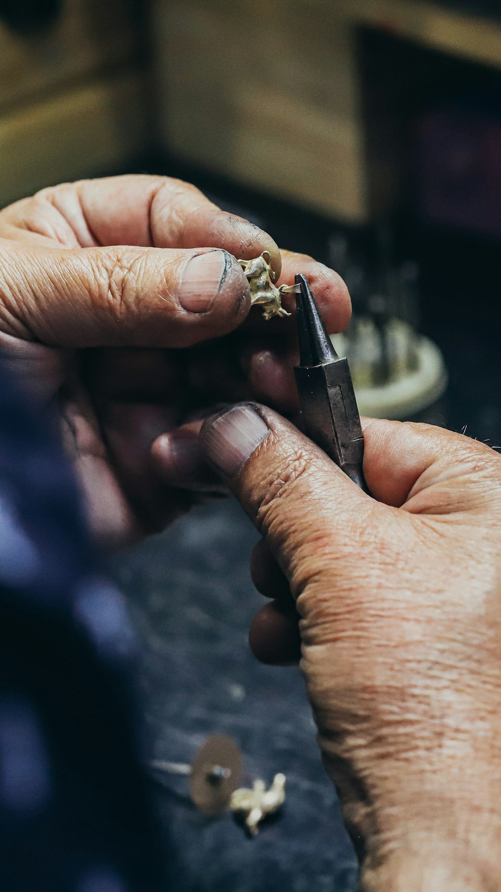 person holding black and silver pen