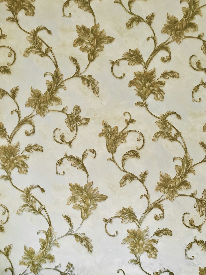 Patterned wallpaper in a contemporary interior