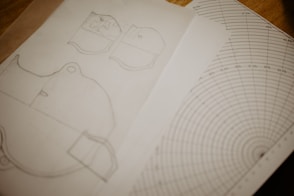 white paper with drawing of a cartoon character