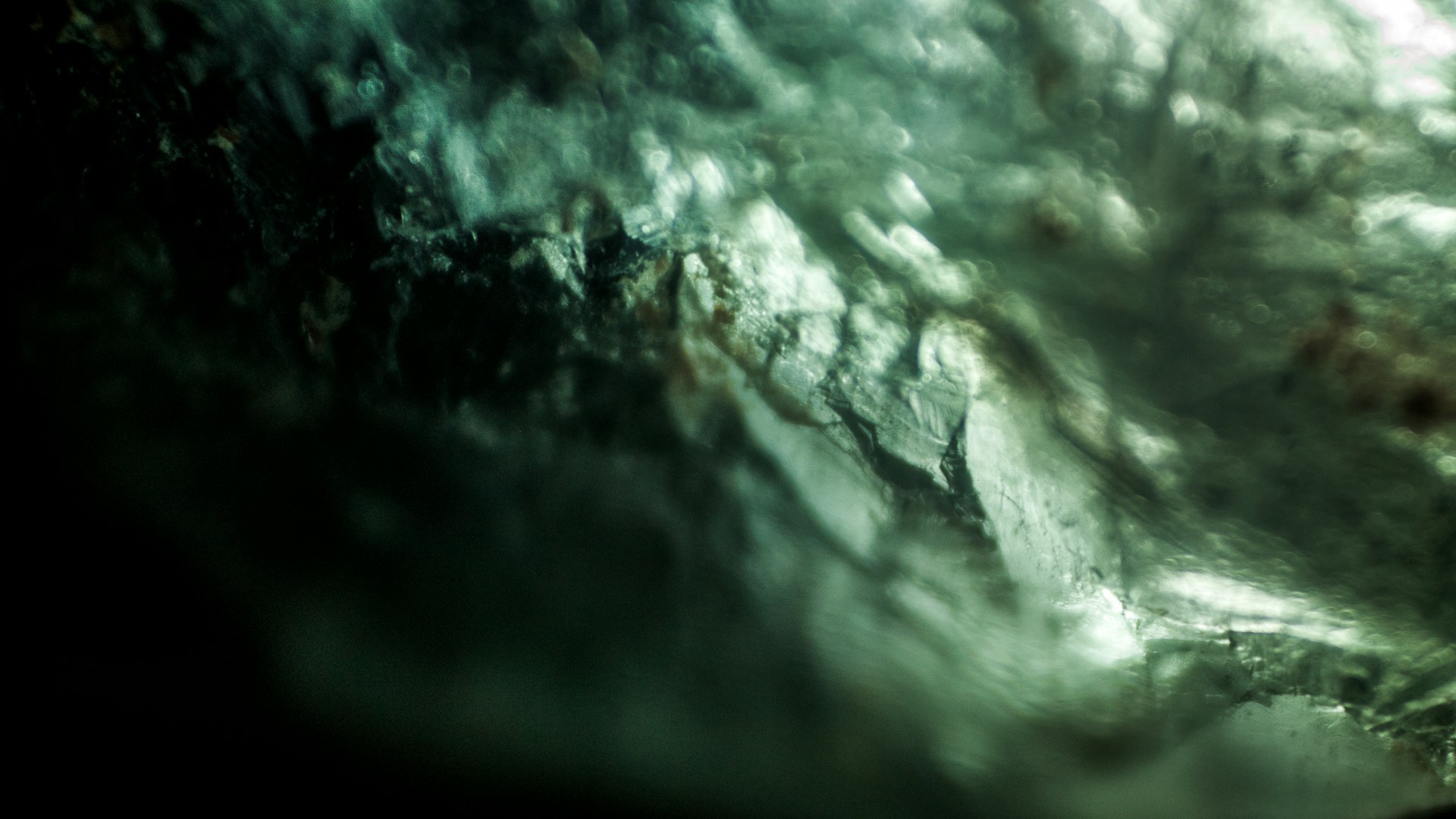 green and white abstract painting